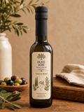 Olive Acre herb olive oil bottle with Tuscan Road label